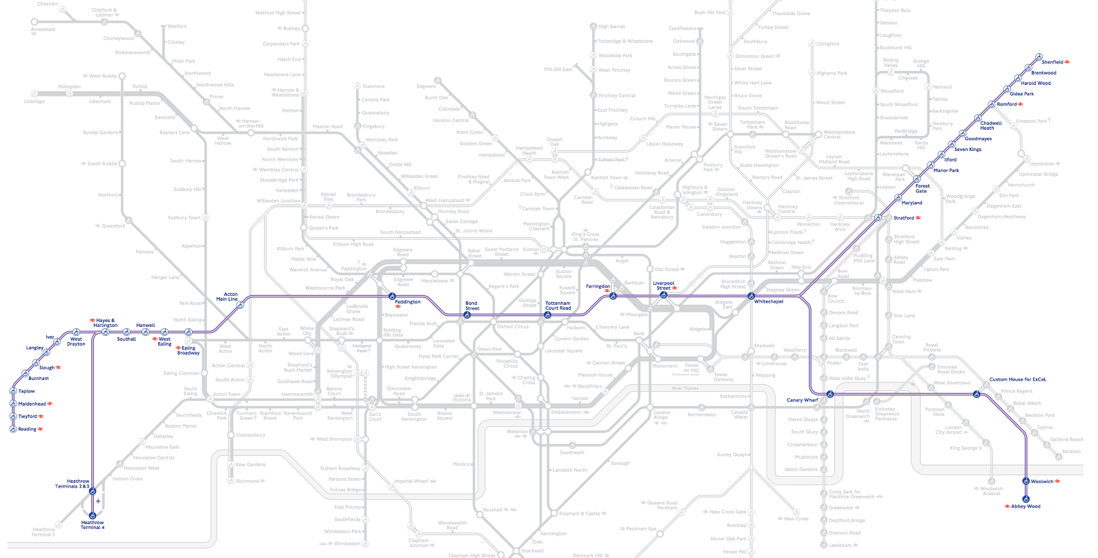 TfL Map With Crossrail