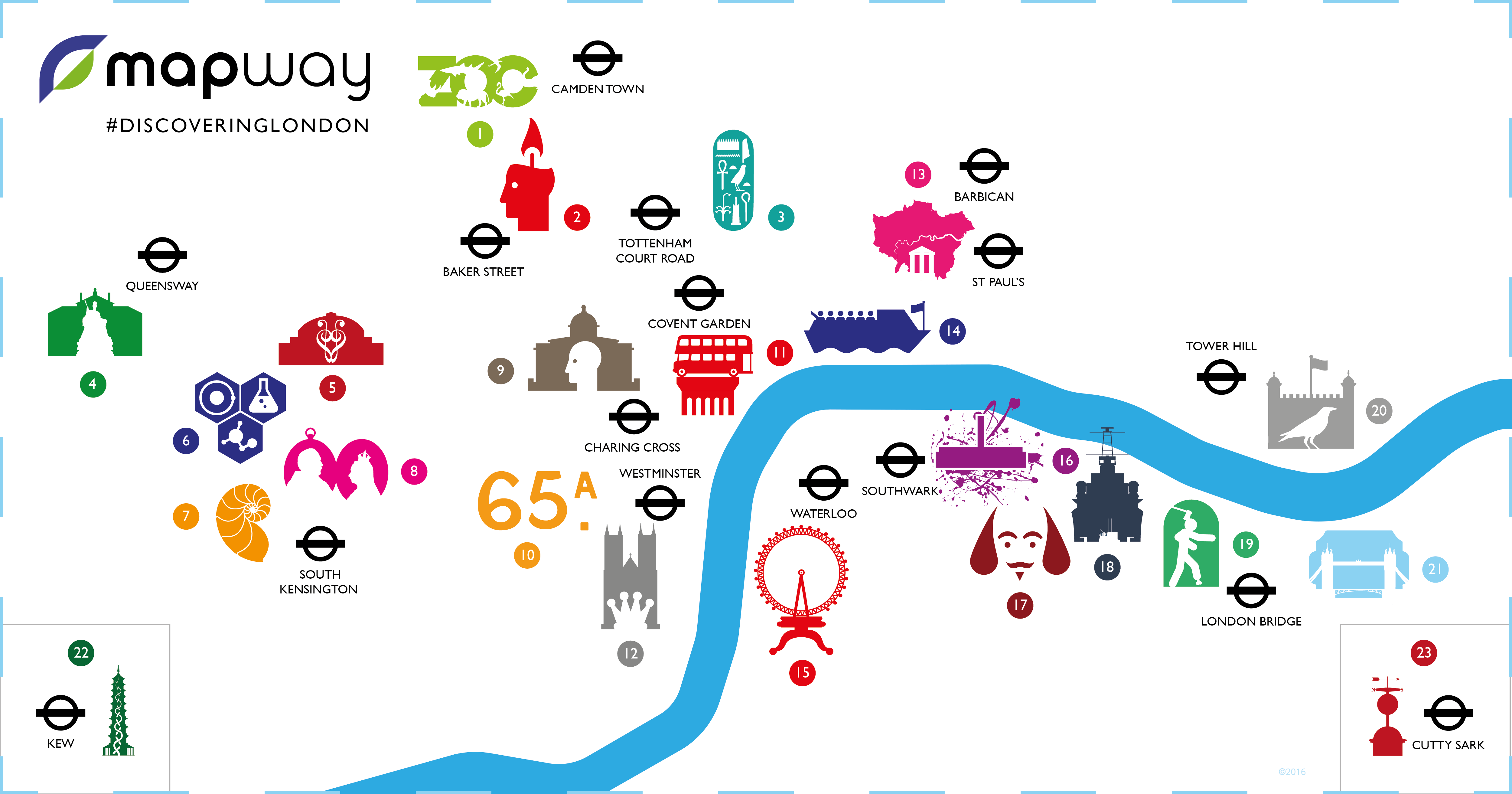 tourist attractions in london map