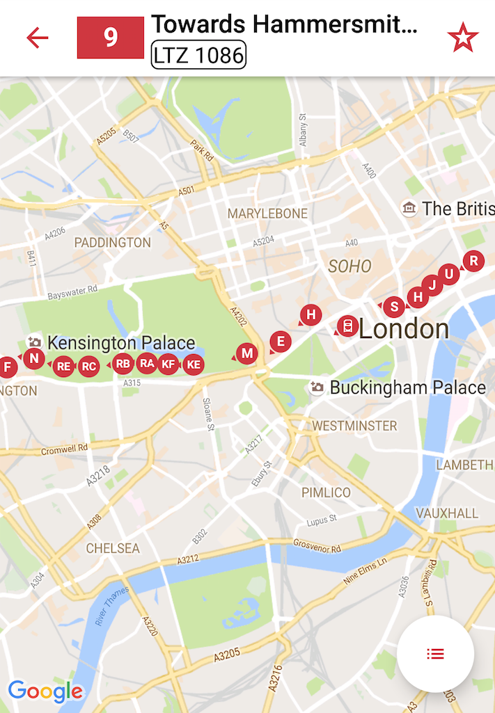 Save Money with London Bus Tour for under £5 | Mapway london transport no 9 bus route